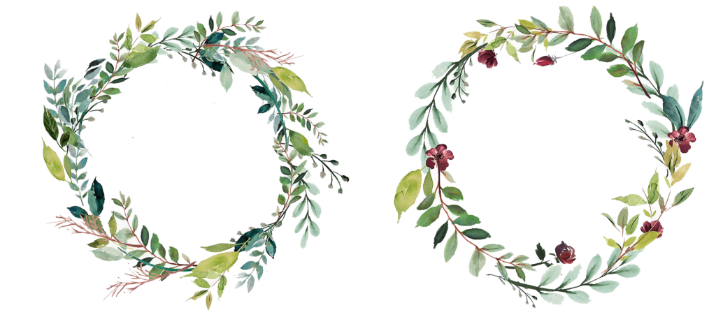 1024x467 Watercolor Flower Wreaths And Frames Png - Flower Wreath Watercolor