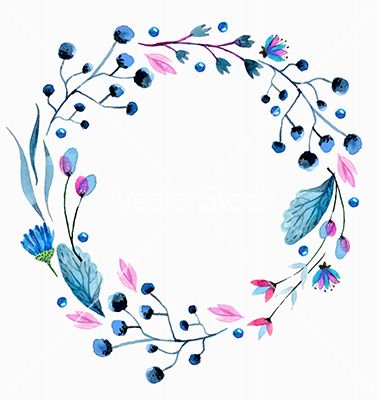 380x400 Watercolor Flower Wreath Vector Floral Frame - Flower Wreath Watercolor