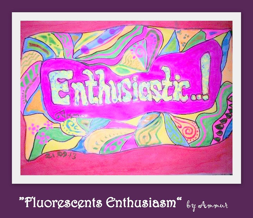 1060x915 Fluorescent Enthusiasm, My First Painting With Fluorescent - Fluorescent Watercolor