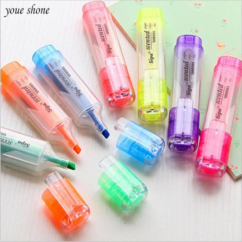 800x800 Kwaii Color Fluorescent Highlighter Pen Stationery Watercolor - Fluorescent Watercolor
