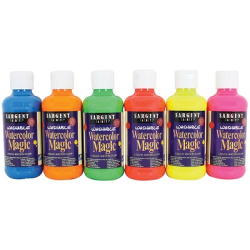 500x500 Sargent Watercolor 6 Fluorescent Colors, Sar227099 - Fluorescent Watercolor