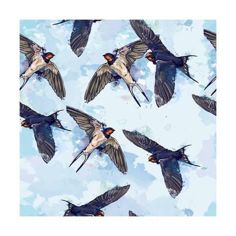 473x473 Flying Birds Watercolor Art By Alsou Shakurova - Flying Bird Watercolor