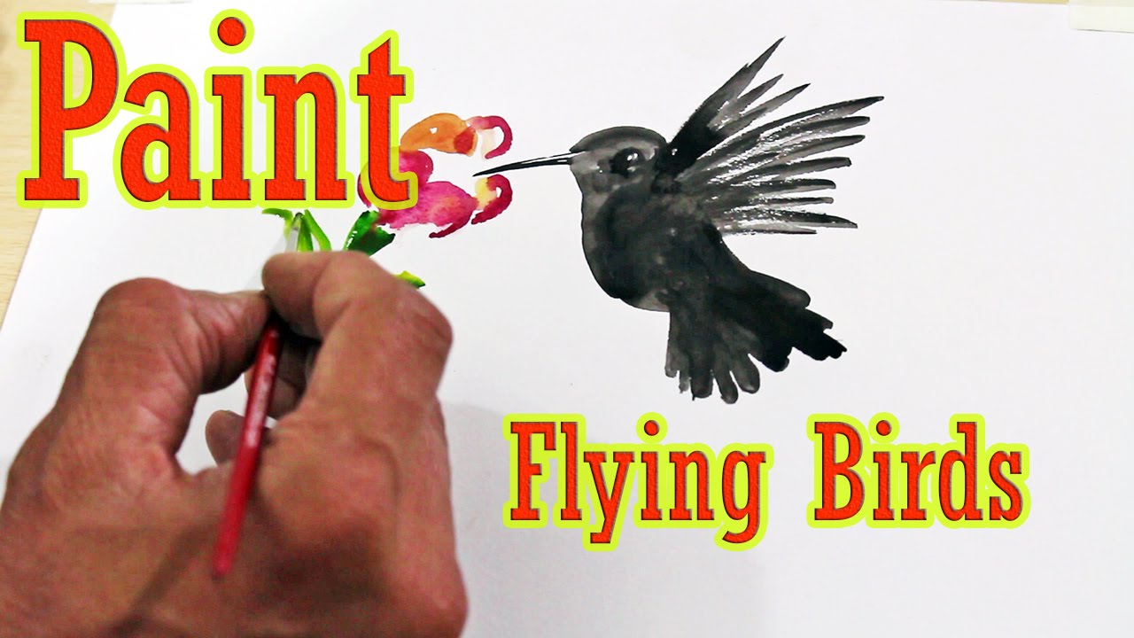 1280x720 How To Paint Flying Birds Watercolor - Flying Bird Watercolor