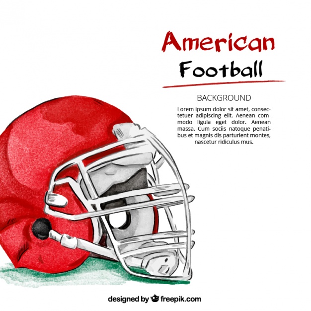 626x626 Watercolor Background Of American Football Helmet Vector Premium - Football Watercolor