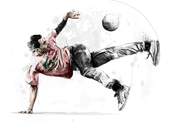 600x424 Football Sergio Ingravalle (Maivisto) - Football Watercolor