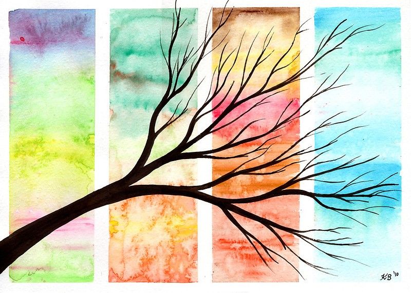 800x571 Four Seasons In One Day - Four Seasons Watercolor