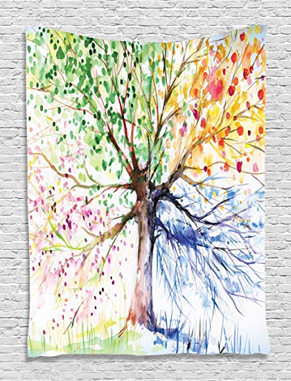 Four Seasons Watercolor at PaintingValley.com | Explore collection of ...