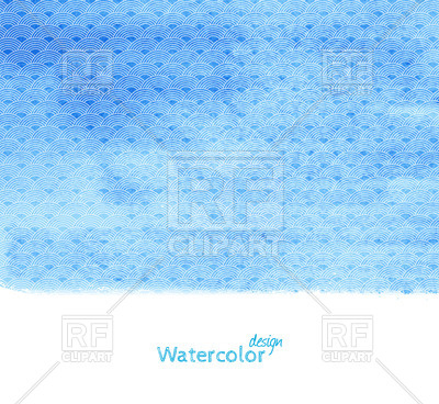400x368 Blue Watercolor Background With Geometric Pattern Of Abstract - Free Blue Watercolor Background