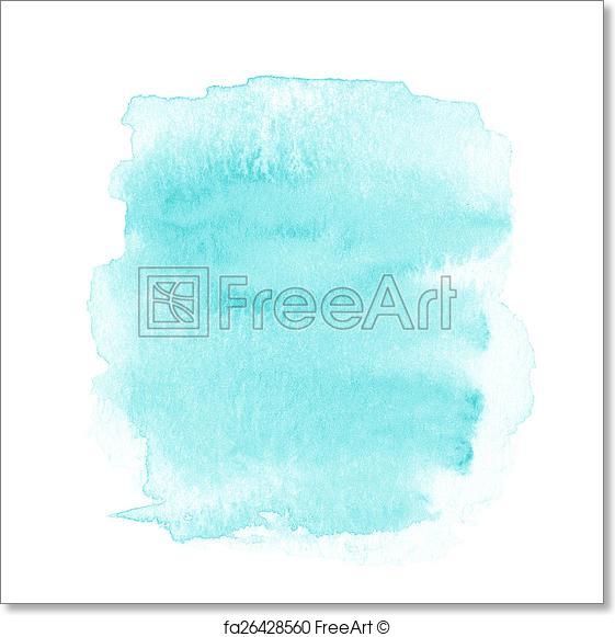 561x581 Free Art Print Of Blank Abstract Light Blue Watercolor Background - Free Blue Watercolor Background