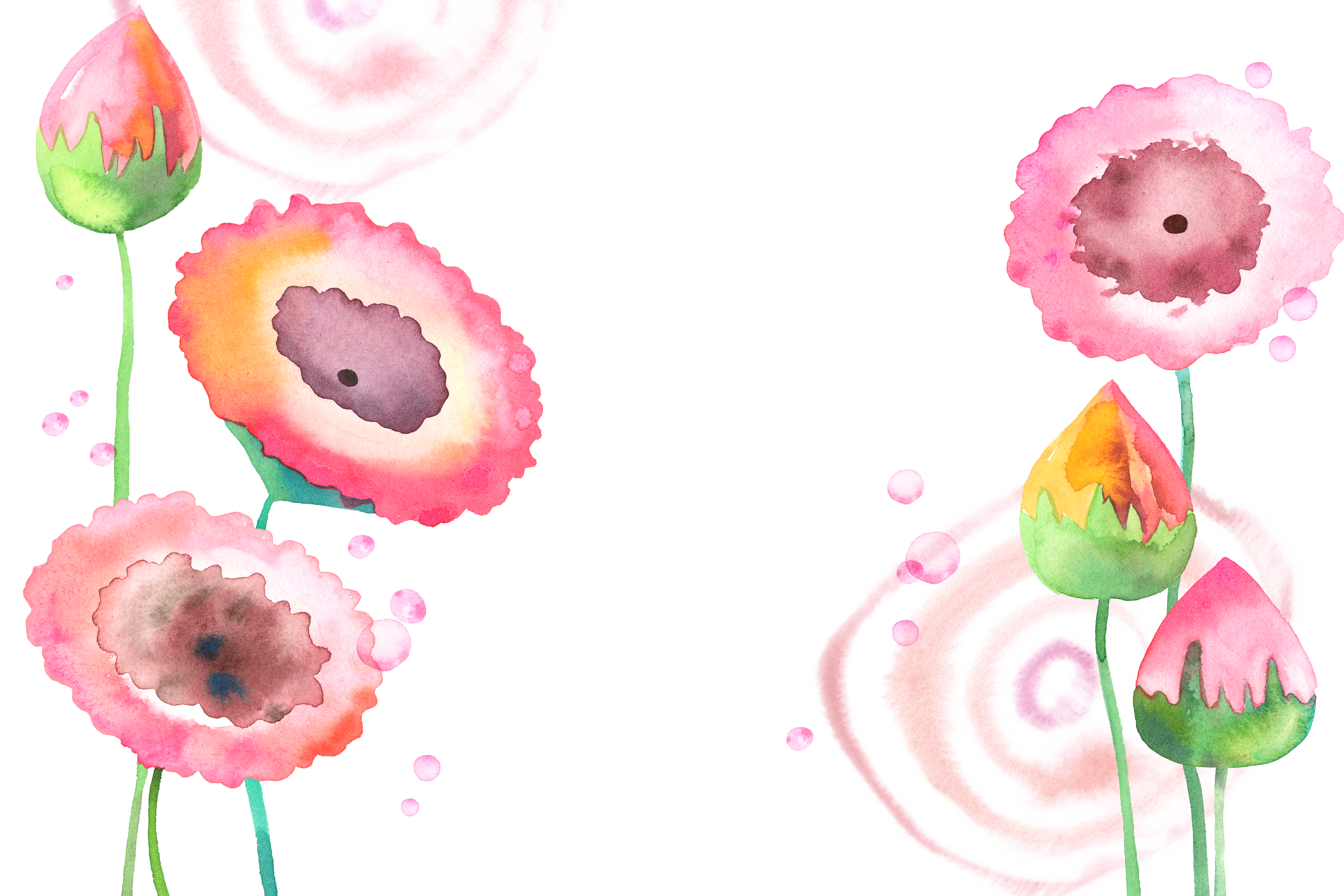 4500x3000 Watercolor Flowers Watercolor Painting - Free Floral Watercolor Background