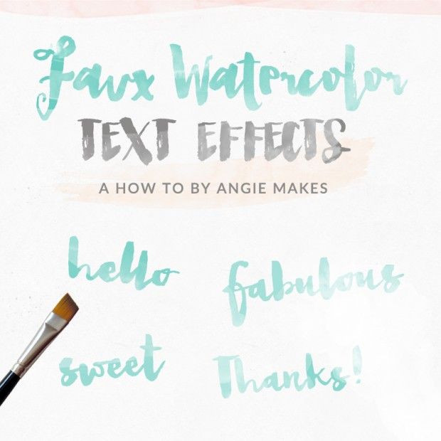 620x620 How To Make A Watercolor Text Effect Design For Free In Photoshop - Free Font Watercolor