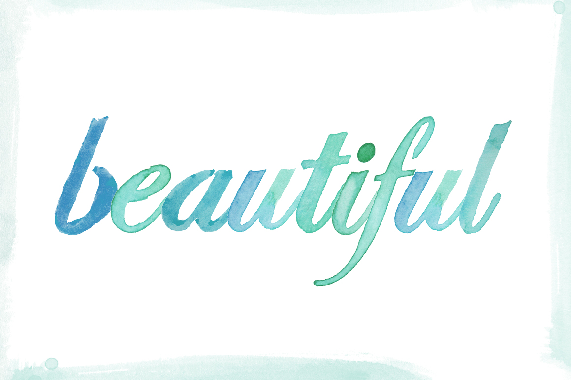 1160x772 Watercolor Alphabet Letters - Free Font Watercolor