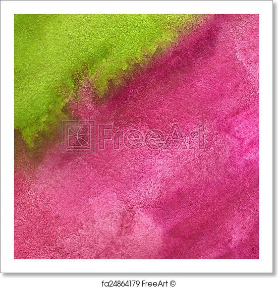 561x581 Free Art Print Of Red And Green Watercolor Background. Green And - Free Green Watercolor Background