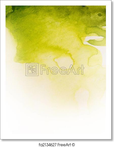 450x580 Free Art Print Of Watercolor Background. Watercolor Green Texture - Free Green Watercolor Background