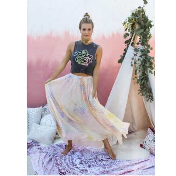 580x580 Free People Skirts Watercolor Maxi Skirt Poshmark - Free People Watercolor