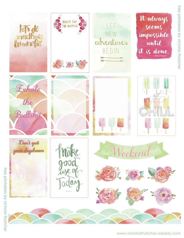 618x800 Watercolor Planner Printable - Free Printable Watercolor