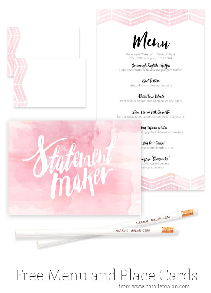 735x1024 Alt Dinner Free Watercolor Menu And Place Cards - Free Printable Watercolor