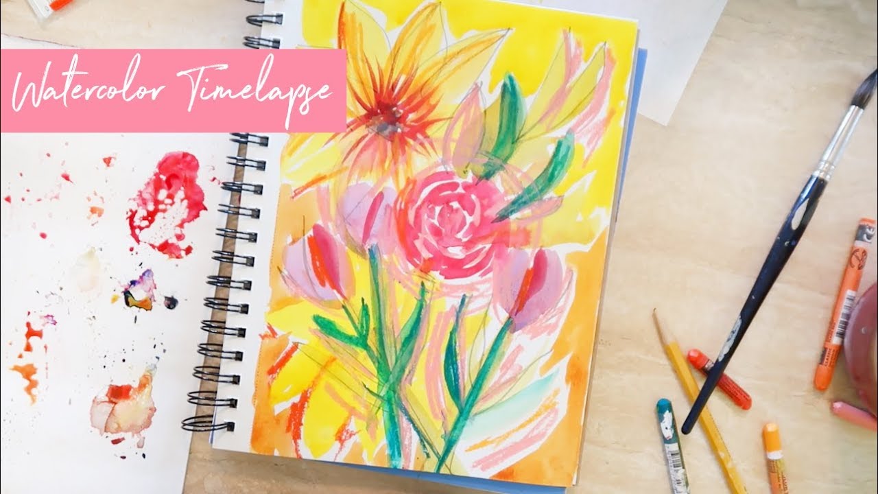 1280x720 Watercolor Timelapse + Free Poppe, Artist - Free Printable Watercolor Art