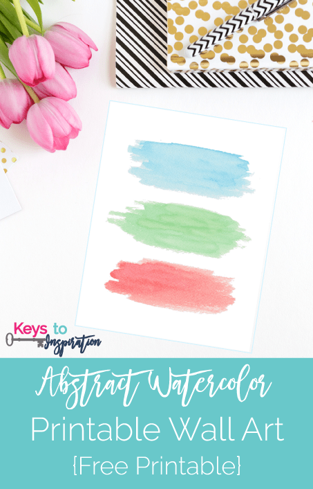 453x706 Abstract Watercolor Printable Wall Art {Free Printable} Keys To - Free Printable Watercolor Art