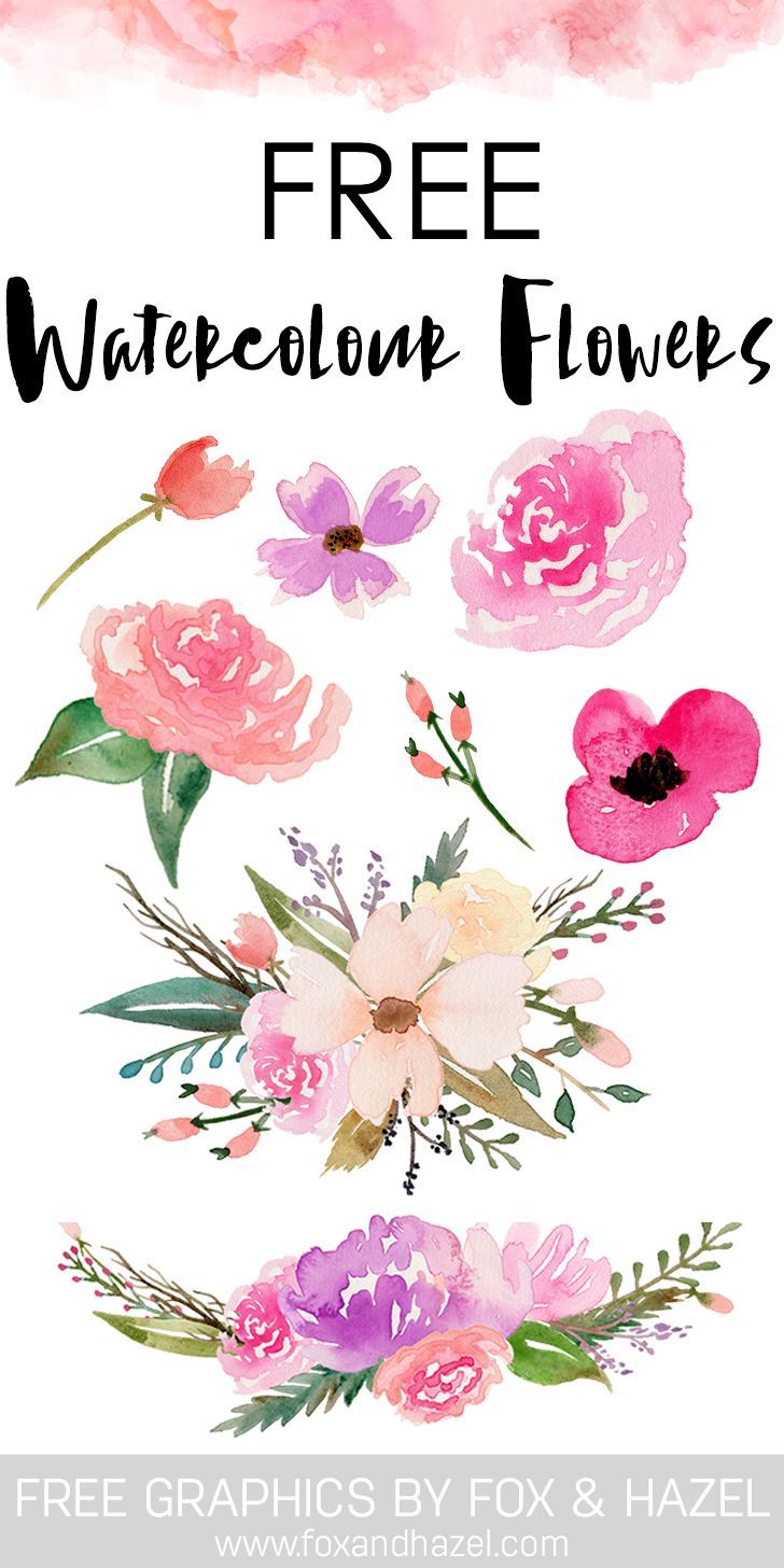 Free Watercolor Flower Printables