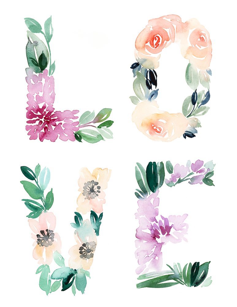 Free Watercolor Flower Printables Printable Templates