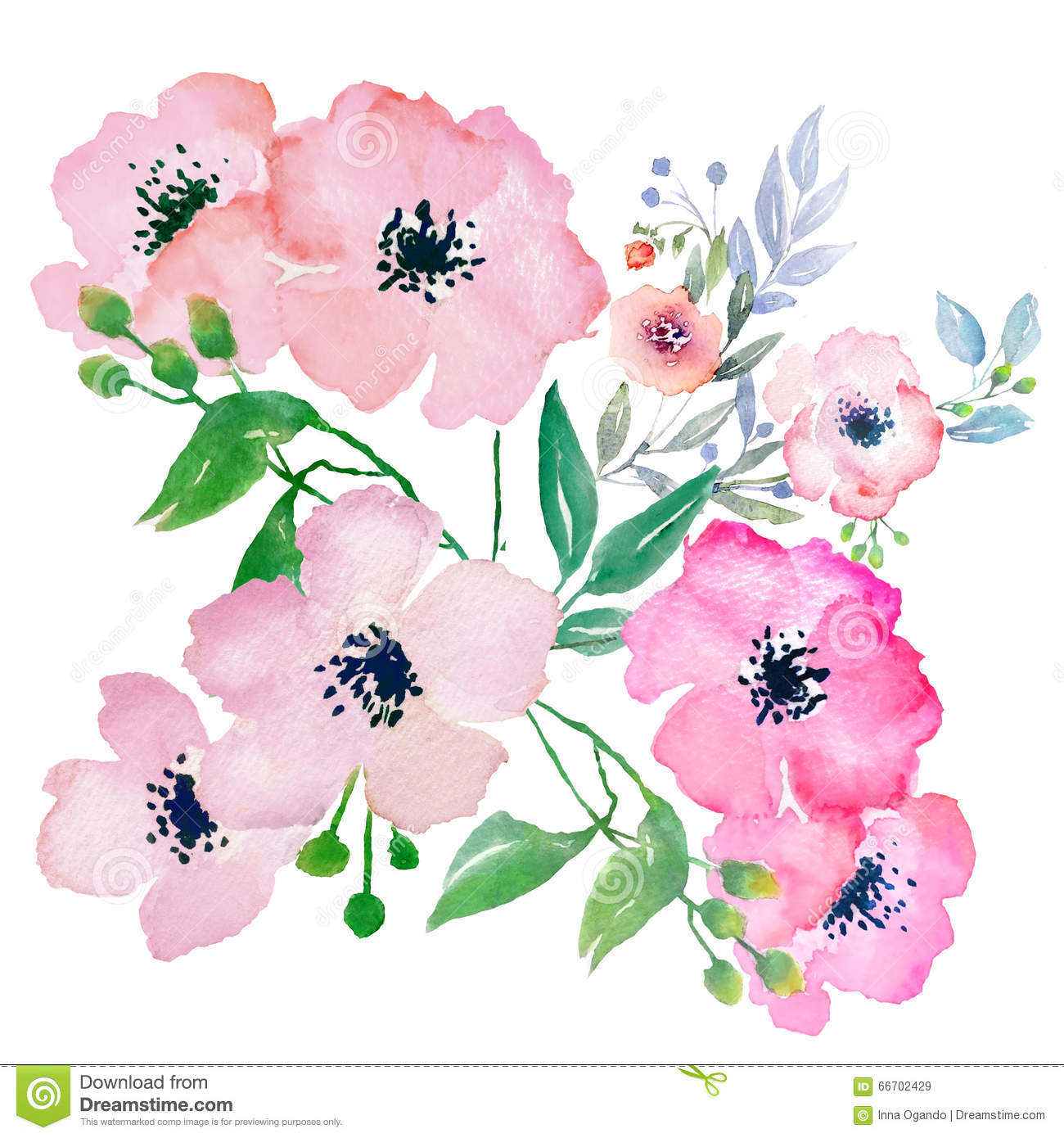1300x1390 Watercolor Flower Clip Freeuse Download Free - Free Watercolor Art