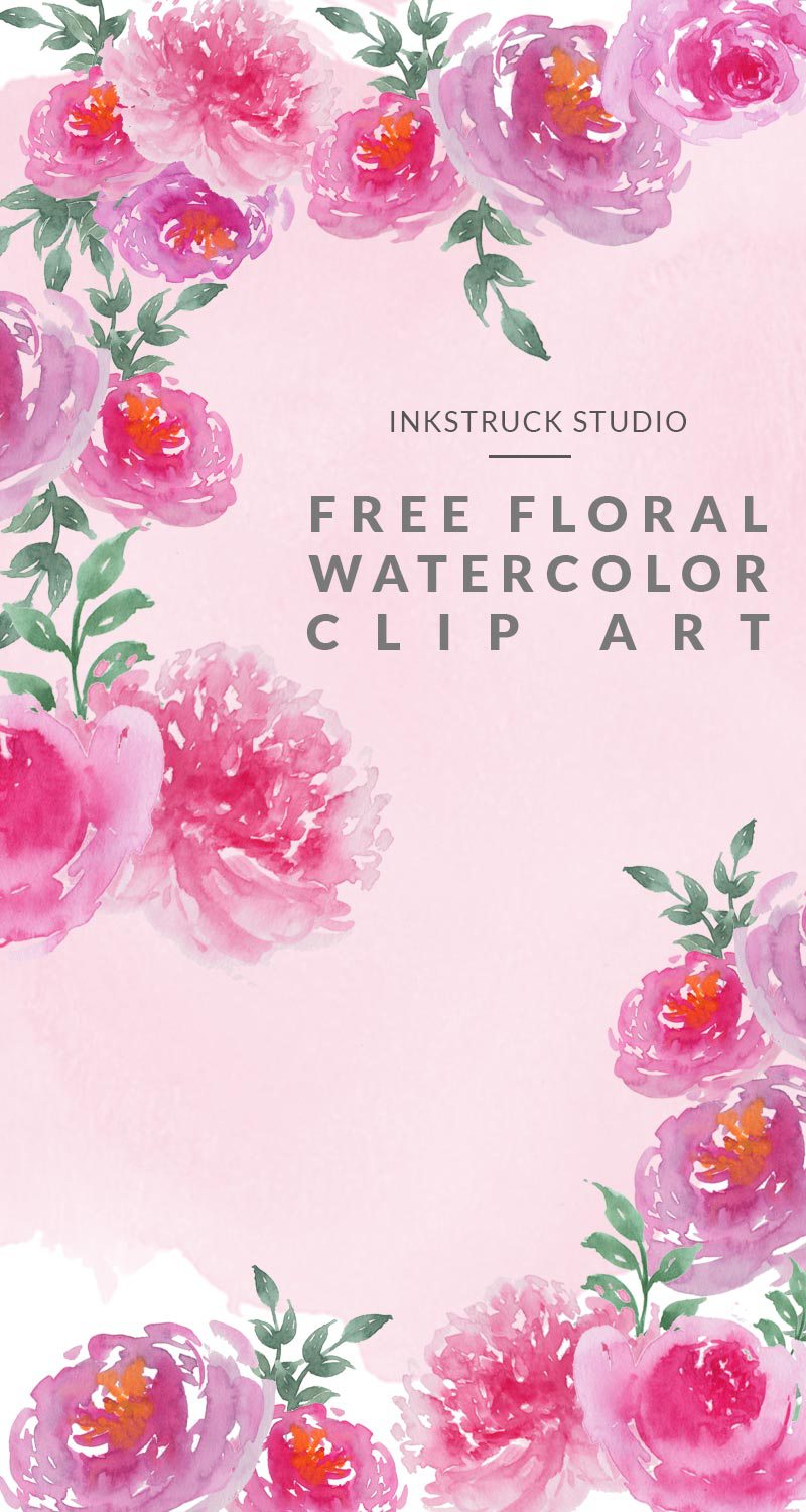 800x1500 Free Watercolor Floral Clip Art - Free Watercolor Art