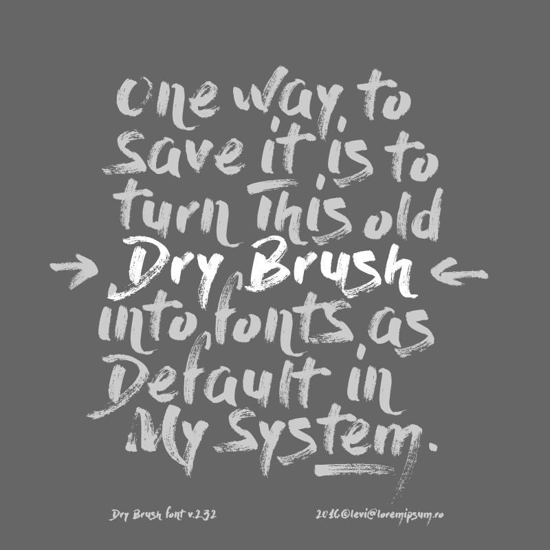 800x800 Dry Brush Font - Free Watercolor Brush Font