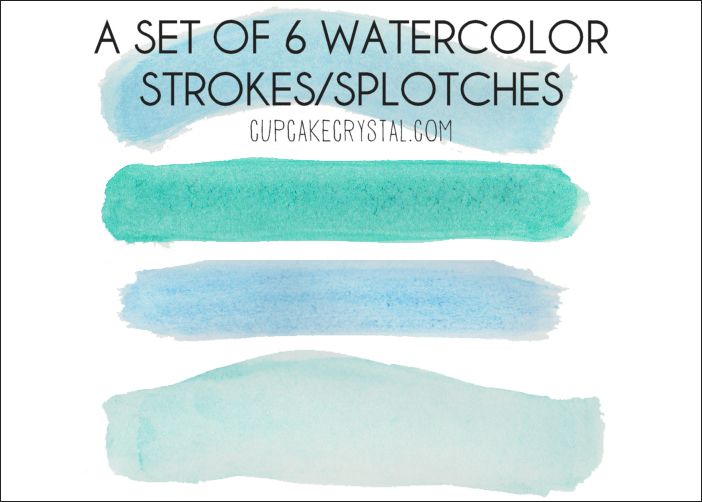 702x502 Free Watercolor Seafoam Brush Strokes Clipart Design - Free Watercolor Brushes