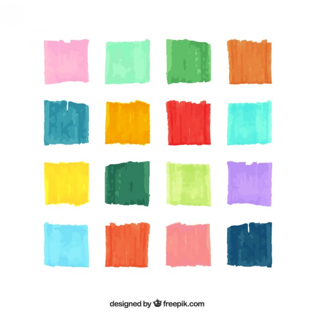 626x626 Variety Of Watercolor Brush Strokes Vector Free Download - Free Watercolor Brushes