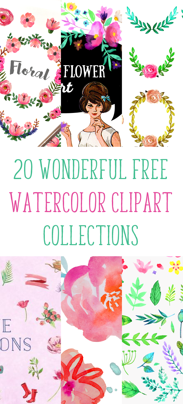 600x1320 20 Wonderful Free Watercolor Clipart Collections Fabnfree - Free Watercolor Clipart