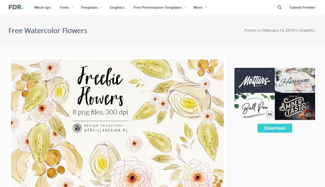 1087x626 Top Places To Find Free Watercolor Flower Designs Online - Free Watercolor Designs