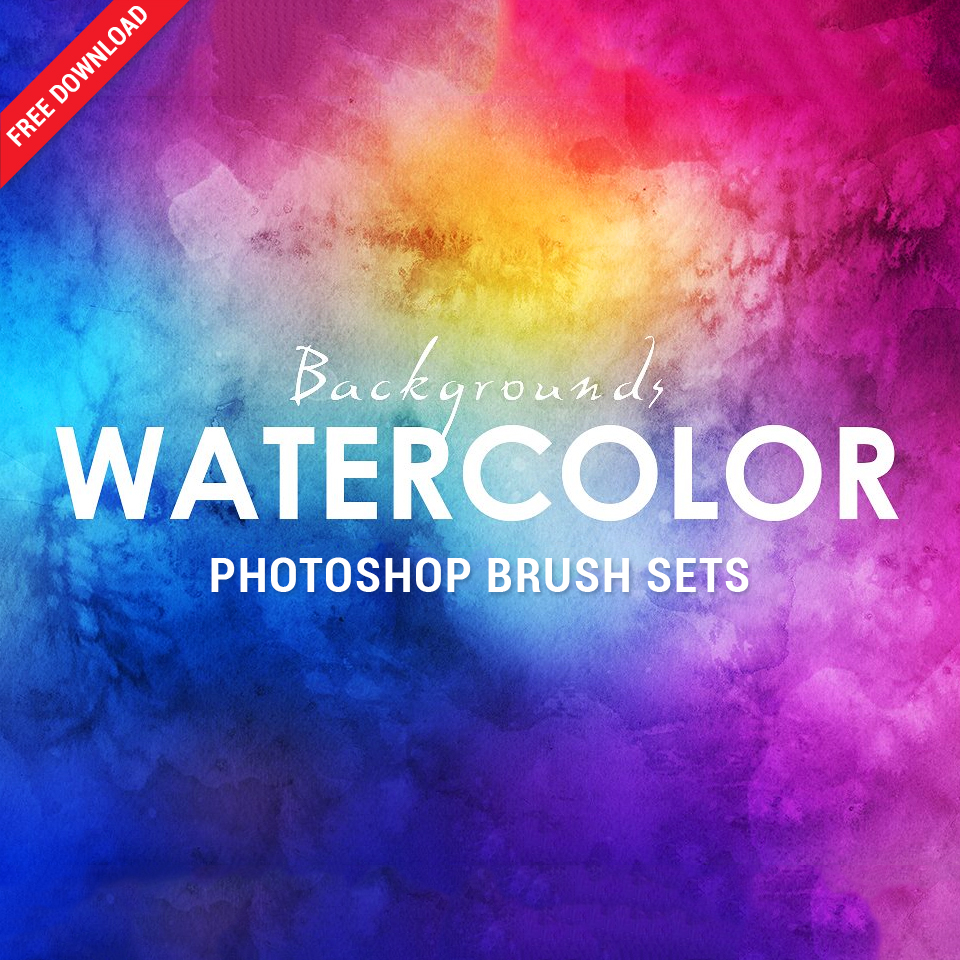 960x960 Free Watercolor Photoshop Brush Sets For Designers - Free Watercolor Designs