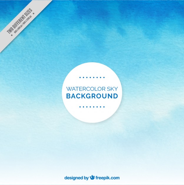 625x626 Sky Background With Watercolor Effect Vector Free Download - Free Watercolor Effect