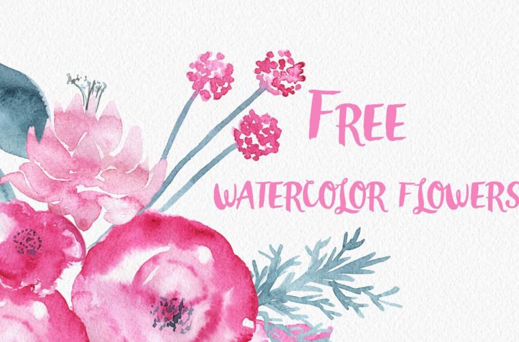 759x500 Free Watercolor Flower Elements - Free Watercolor Elements