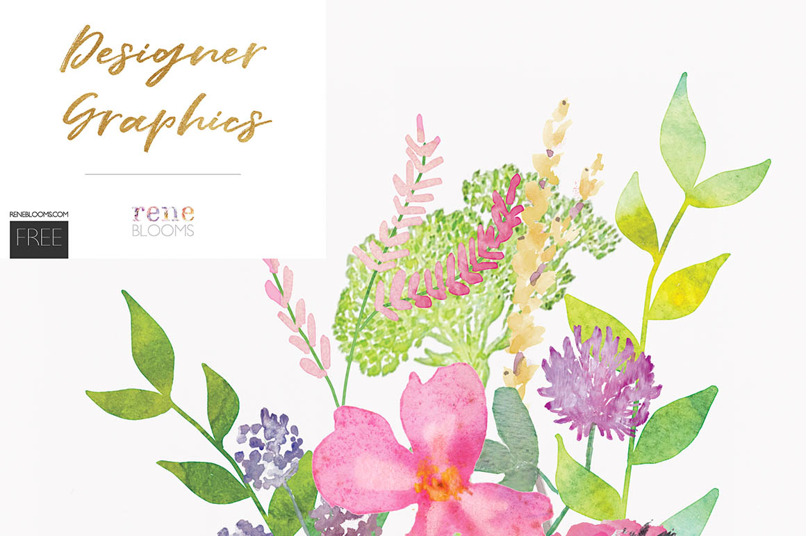 1160x772 Free Watercolor Flower Elements - Free Watercolor Elements