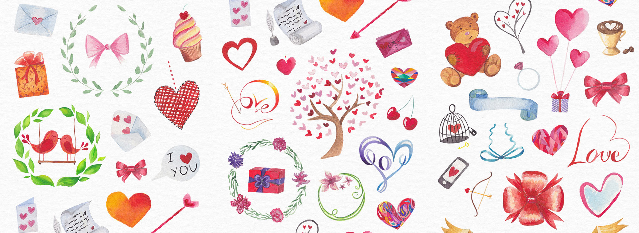 2040x743 Free Watercolors Backgrounds, Patterns, Objects, Logos Graphicmama - Free Watercolor Elements