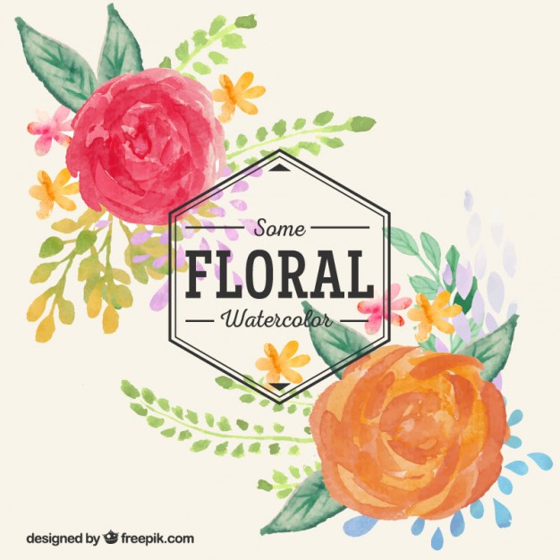 626x626 Hand Painted Watercolor Flowers Vector Free Download - Free Watercolor Floral