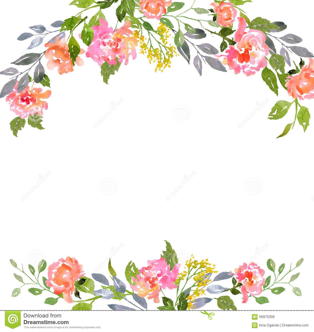 1300x1374 Watercolor Floral Card Template - Free Watercolor Floral