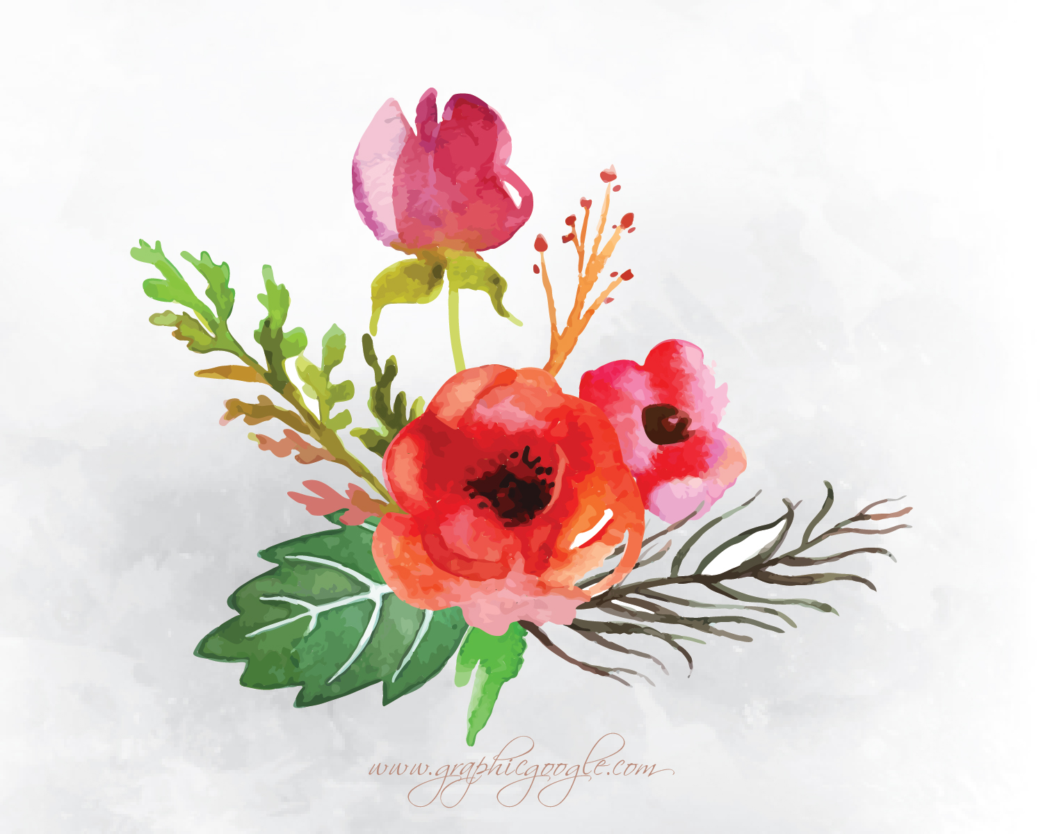 1500x1200 9 Free Watercolor Flower Vectors For Designers - Free Watercolor Floral
