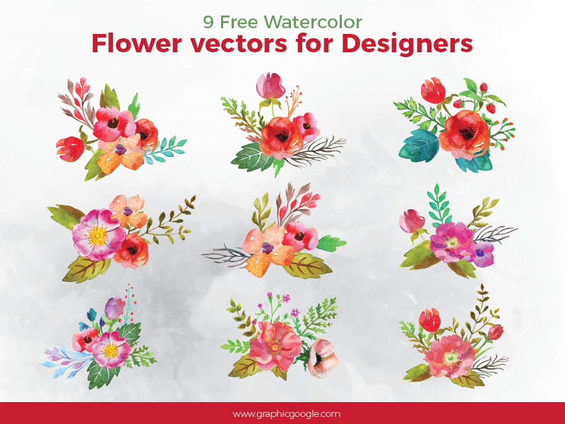 800x600 A Collection Of Free Watercolor Floral Elements - Free Watercolor Floral