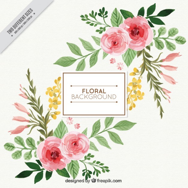 Free Watercolor Floral Background
