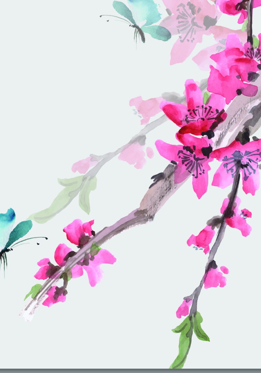 1024x1462 Watercolor Floral Background Template Free Download Ai Files - Free Watercolor Floral Background