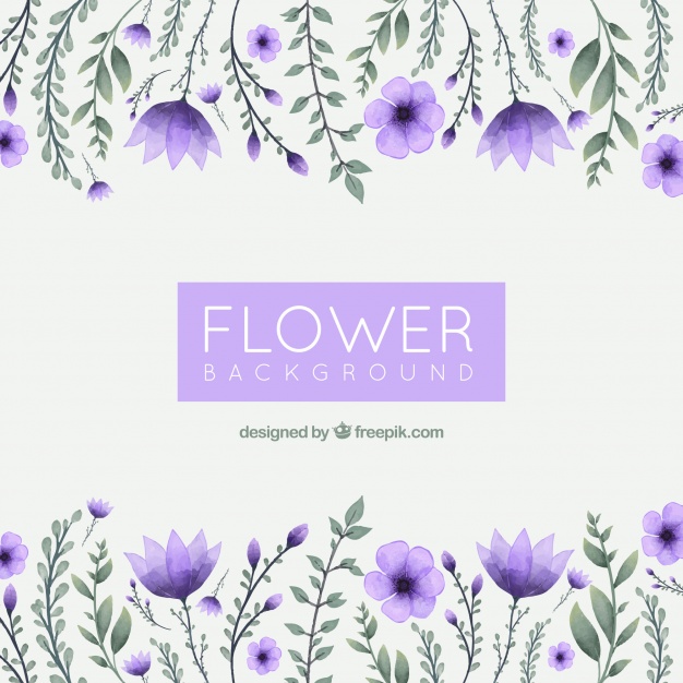 626x626 Watercolor Floral Background With Elegant Style Vector Free Download - Free Watercolor Floral Background
