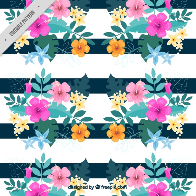 626x626 Watercolor Floral Background With Stripes Free Vectors Ui Download - Free Watercolor Floral Background
