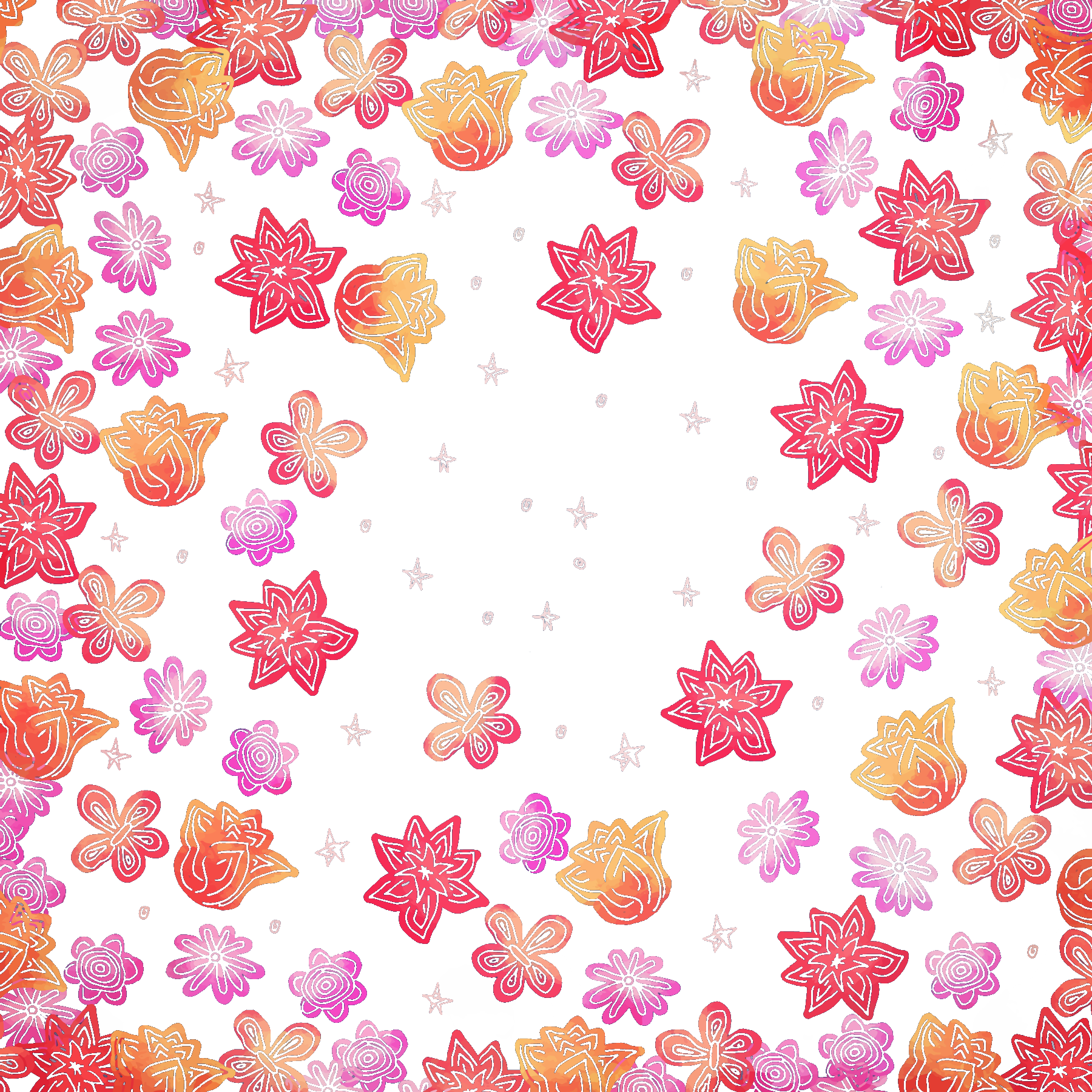 1800x1800 Watercolor Painting - Free Watercolor Floral Background