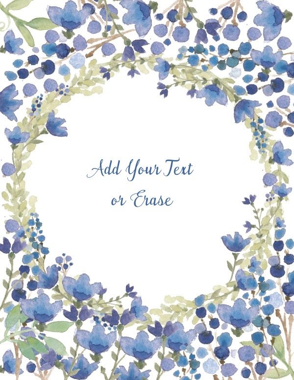 600x776 Free Watercolor Floral Background Customize Online Free - Free Watercolor Floral Background