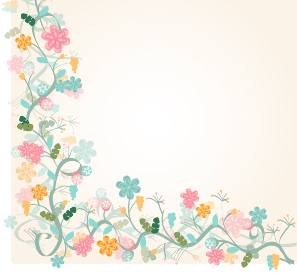 600x556 Watercolor Floral Border Background Vector Graphics My Free - Free Watercolor Flower Border