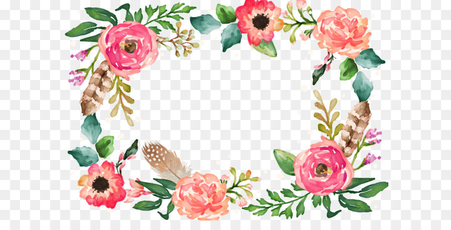 900x460 Watercolor Painting Flower Illustration - Free Watercolor Flower Border