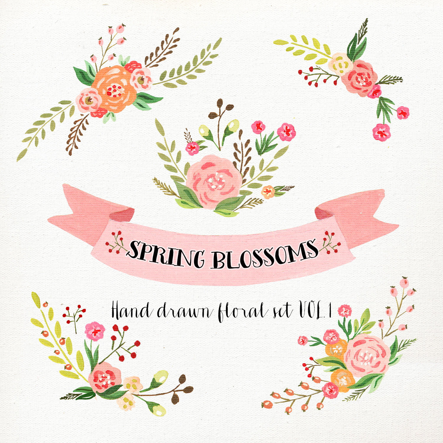 Free Watercolor Flower Clipart